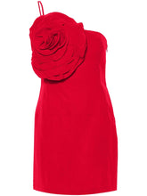 Mini-robe à épaule unique avec soutien-gorge à fleurs en patchwork